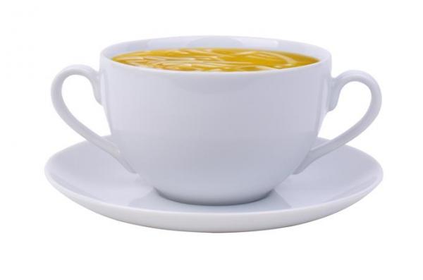 Šálka na polievku + podšálka, ROTBERG, biela, 35 cl, 6ks set "Basic" 1