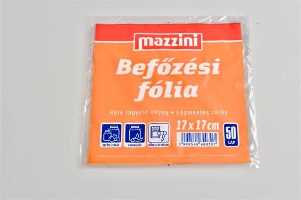 Fólia na zaváranie, 50 ks, 17x17 cm, MAZZINI 1