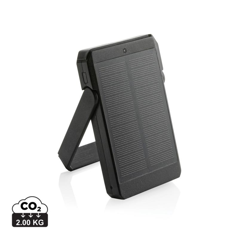 Solárna bezdrôt. powerbanka Skywave 5000mAh 10W z RCS RPET čierna
