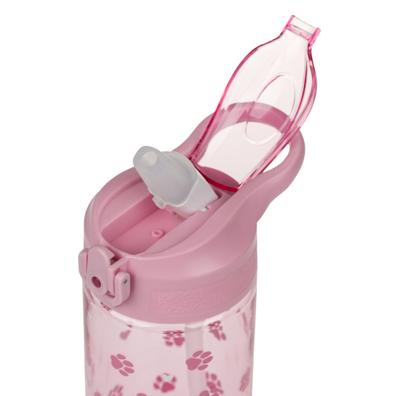 BAAGL Tritanová fľaša na nápoje so slamkou Labky, 500 ml 3