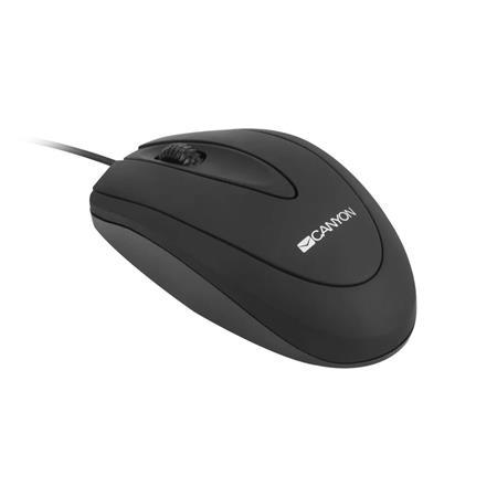 Myš, drôtová, optická, USB, CANYON "CM-1", čierna 2