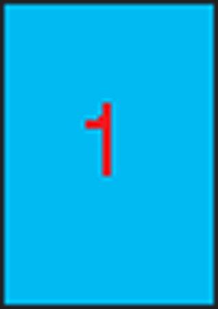 Etikety, 210x297 mm, farebné, APLI, modré, 100 etikiet/bal 1