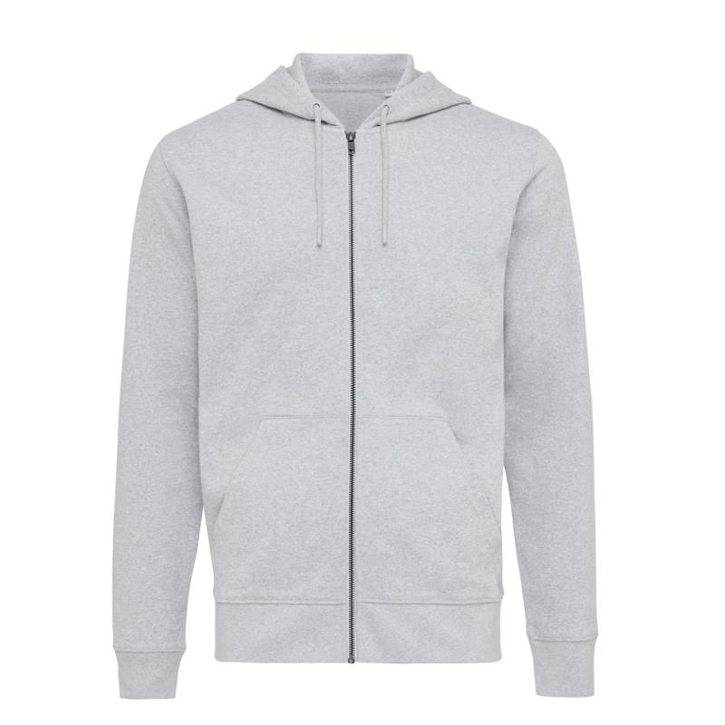 Mikina na zips s kapucňou IQONIQ Abisko z recykl. bavlny heather grey XS 1