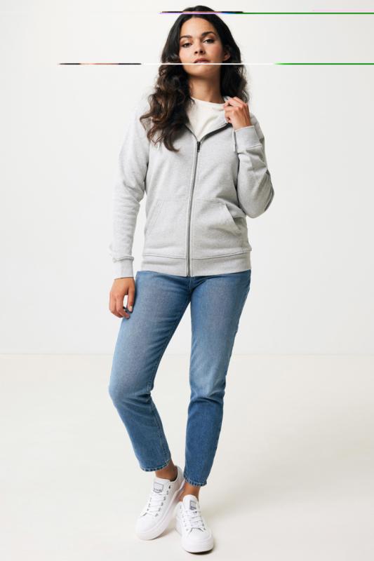 Mikina na zips s kapucňou IQONIQ Abisko z recykl. bavlny heather grey M 6