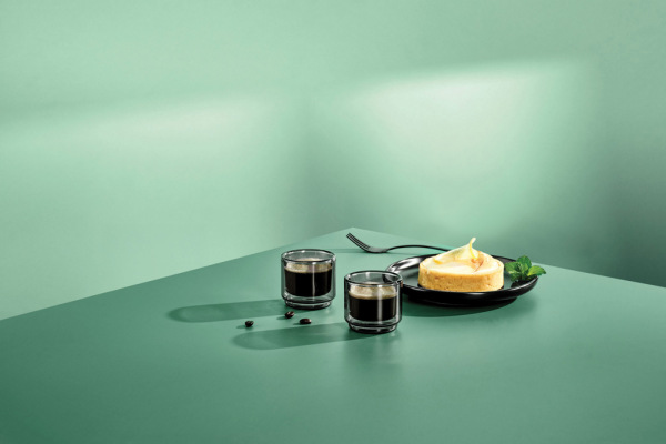 AdHoc Impact hrnčeky na espresso 45 ml, sada 2 ks priehľadné 6