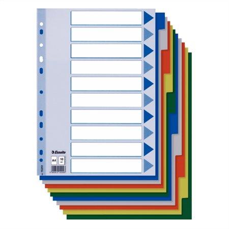 Register, plastový, A4, 10 dielny, ESSELTE 2