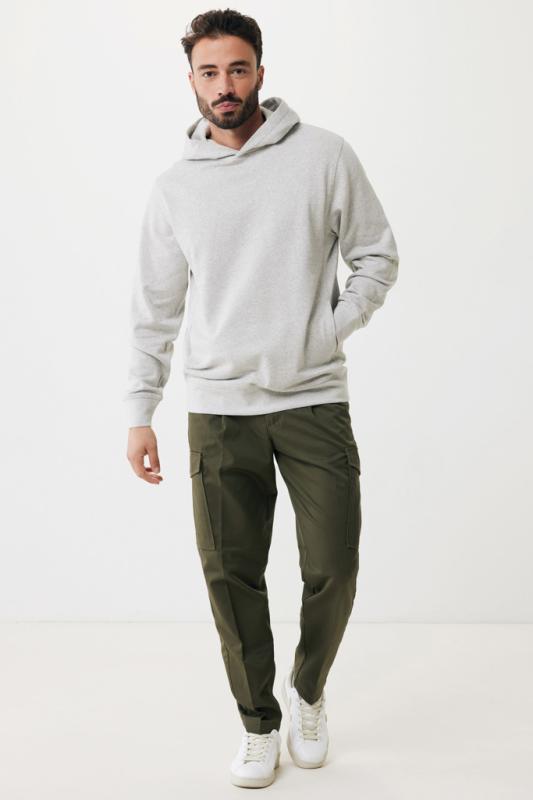 Mikina s bočnými vreckami IQONIQ Yengo z rec. bavlny light heather grey 4XL 10
