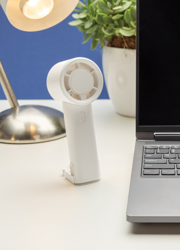 Twist RCS prenosný nabíjateľný ventilátor z rec. plastu biela 10