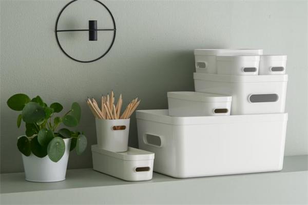 Úložný box, plastový, 1,3 l, SMARTSTORE "Compact Slim", biely 2