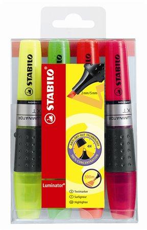 Zvýrazňovač, sada, 2-5 mm, STABILO "Luminator", 4 rôzne farby 1