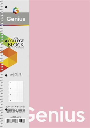 Špirálový zošit, linajkový, A4, 80 listov, PP obal, SHKOLYARYK "Genius Pastel", mix 3