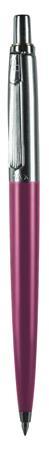 Guľôčkové pero, 0,8 mm, stláčací mechanizmus, v krabici, magenta, PAX, modré 1