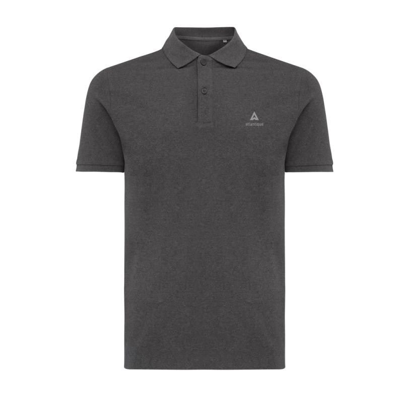 Polo tričko IQONIQ Yosemite z recykl. bavlny heather anthracite XXS 3