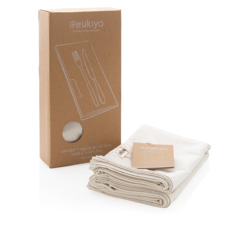 Obrúsky Ukiyo zo 180g recyklovanej bavlny AWARE™ off white 6