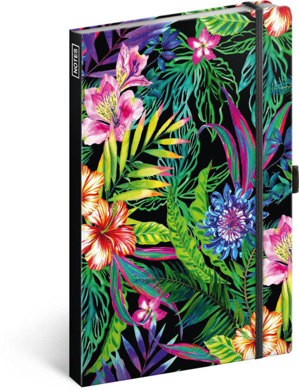 NOTIQUE Notes Tropical, linajkovaný, 13 x 21 cm