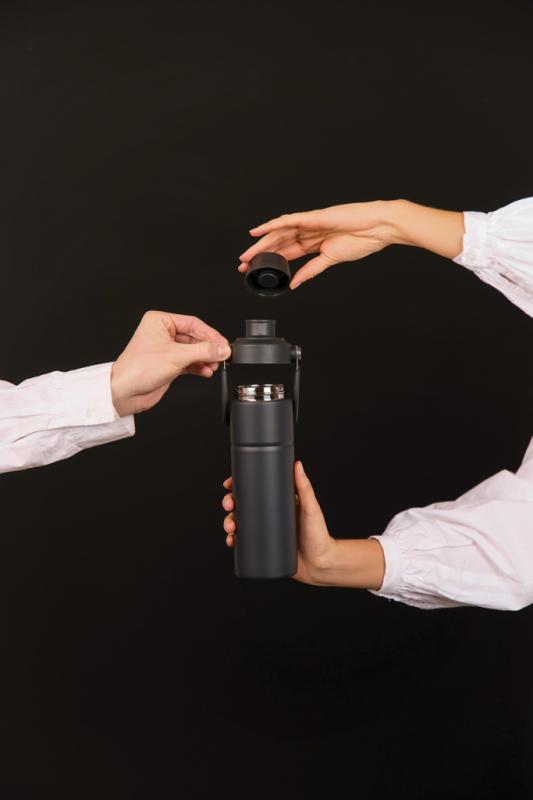 VINGA Baltimore trek RCS fľaša z rec. Nerez. ocele 600 ml čierna 8