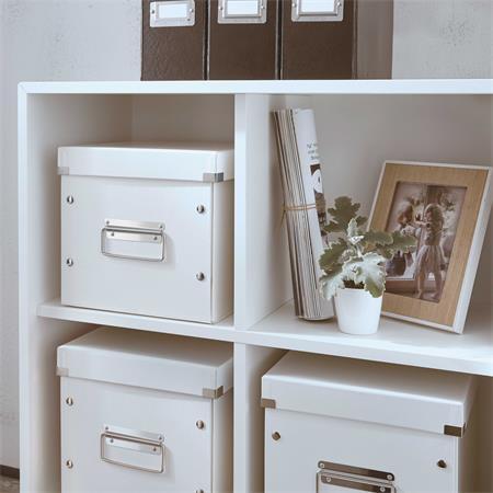 Odkladací box, veľkosť M, LEITZ "Click&Store", biela 3