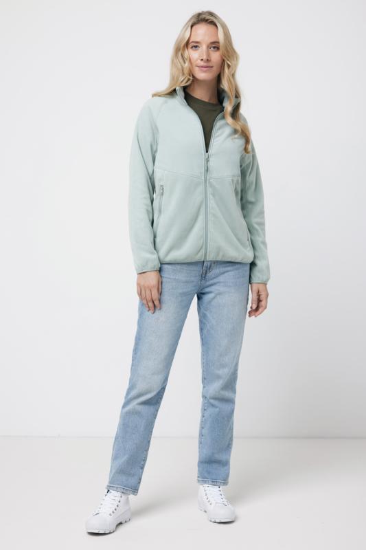 Micro fleece bunda na zips IQONIQ Talung z rec. polyesteru Iceberg green XXXL 8