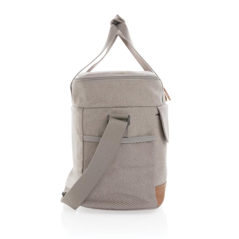 Veľká chladiaca taška Impact z 16 oz. recykl. canvas AWARE™ sivá 4