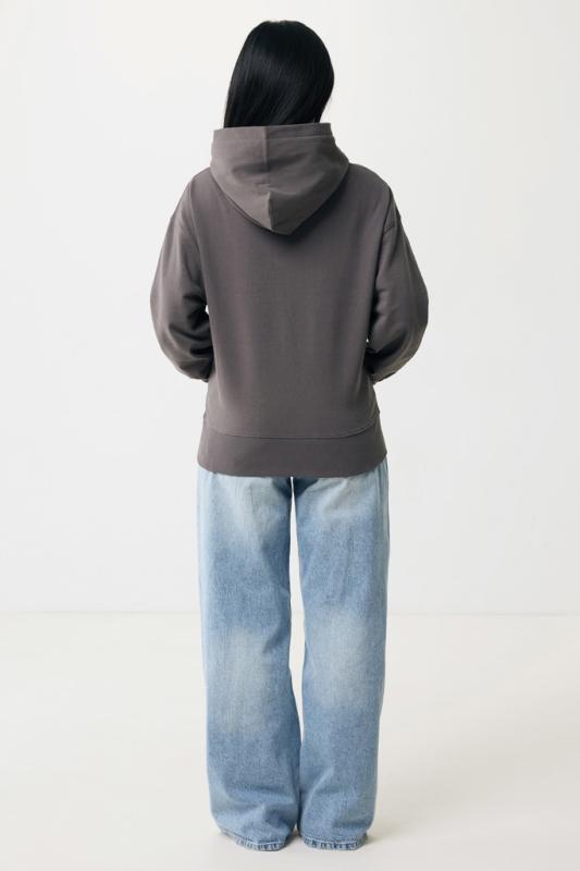 Mikina s kapucňou IQONIQ Yoho relaxed fit z recykl. bavlny antracitová XS 8