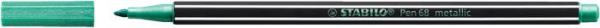 Popisovač, 1,4 mm, STABILO "Pen 68 metallic", metalická zelená 2