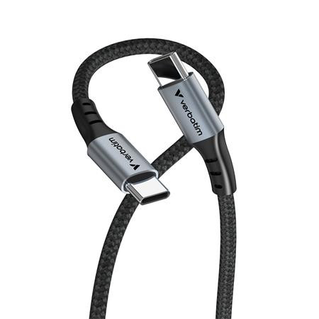 USB kábel, USB-C – USB-C, 1,2 m, 100 W, VERBATIM, čierny 3