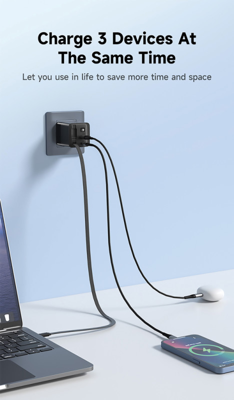 Urban Vitamin Mendocino 65W GaN nabíjačka s nabíjacím káblom čierna 3