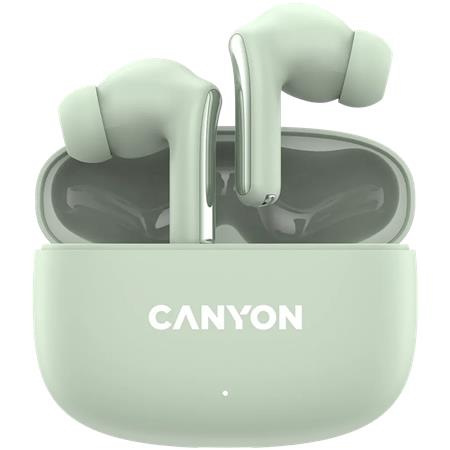 Slúchadlá, TWS bezdrôtové, Bluetooth 5.4, CANYON "OnGo 9", zelené 1