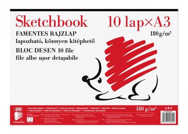 ICO Náčrtník, ježko, A3, 190 g