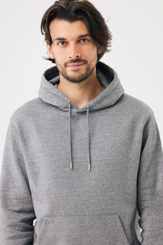 IQONIQ Joshua Unisex mikina s kapucňou z rec. bavlny light heather anthracite M 9