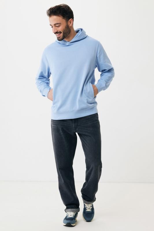 Mikina s bočnými vreckami IQONIQ Yengo z rec. bavlny sky blue XXXL 11