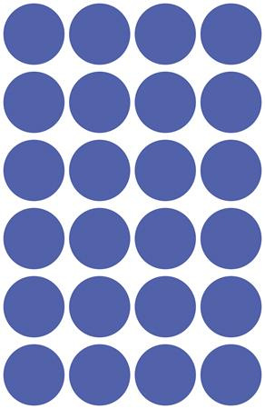 Etikety, okrúhle, priemer: 18 mm, odstrániteľné, AVERY ZWECKFORM, modré, 96 etikiet/bal 4