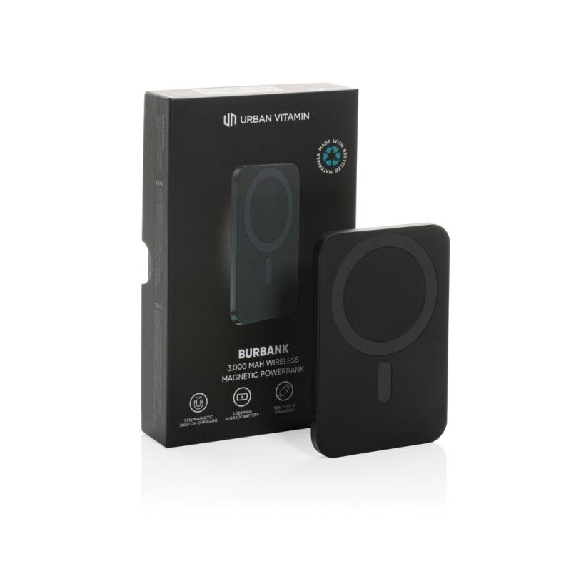 Powerbanka 3000mAh Urban Vitamin Burbank z RCS alu a plastu čierna 17
