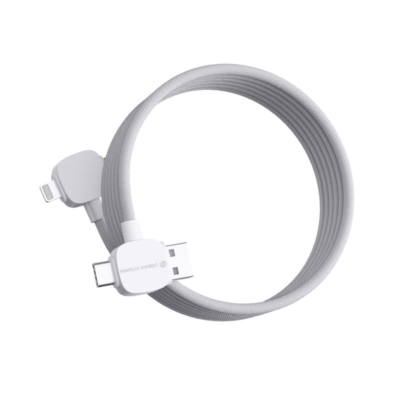Magnetický kábel Urban Vitamin Stockton 65W z rec. TPE/PET biela 1