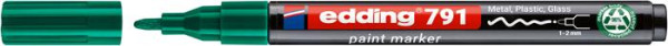 Lakový popisovač, 1-2 mm, PCR, EDDING „791“, zelený 2