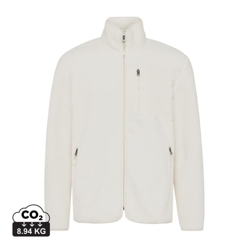 Pile fleece bunda IQONIQ Diran z recykl. polyesteru prírodné XL