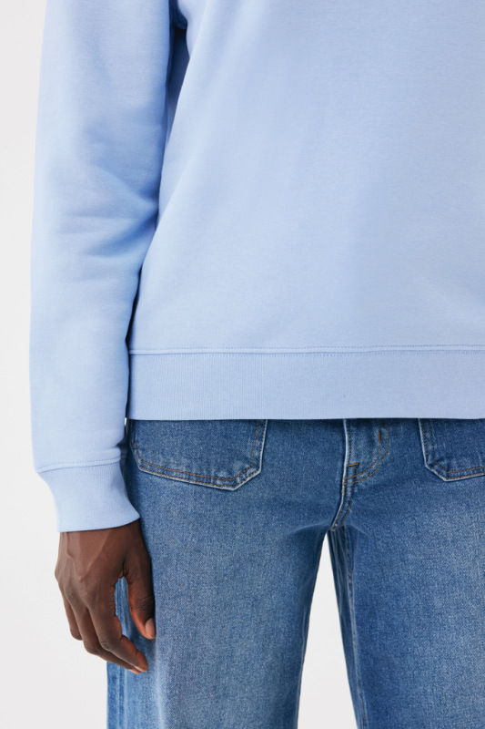 IQONIQ Toria Unisex mikina s okrúhl. výstrihom z rec. bavlny sky blue L 10
