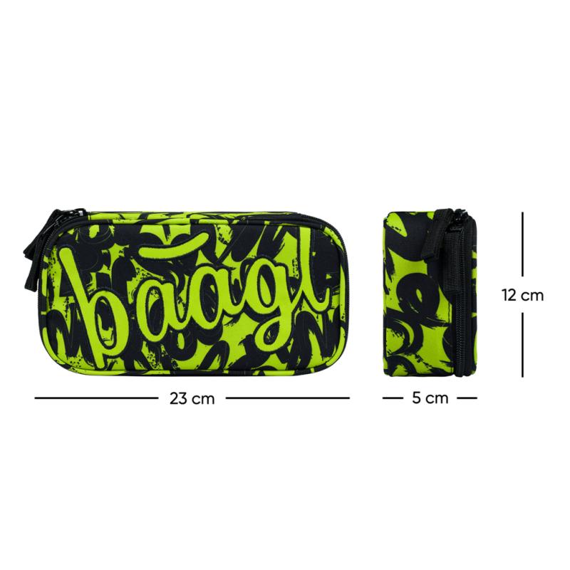 BAAGL Školský peračník etui Lime 3
