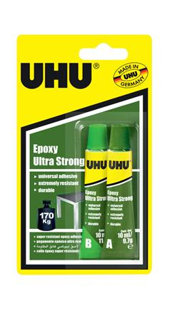 Lepidlo, silné, dvojzložkové, 2 × 10 ml, UHU "Epoxy Ultra Strong"