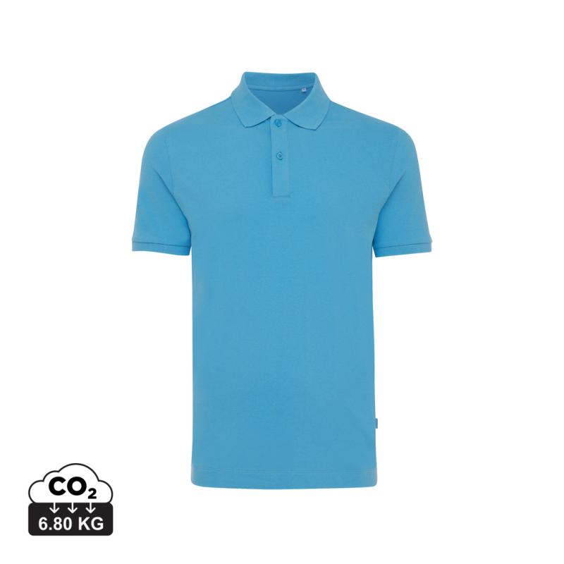 Polo tričko IQONIQ Yosemite z recykl. bavlny tranquil blue S
