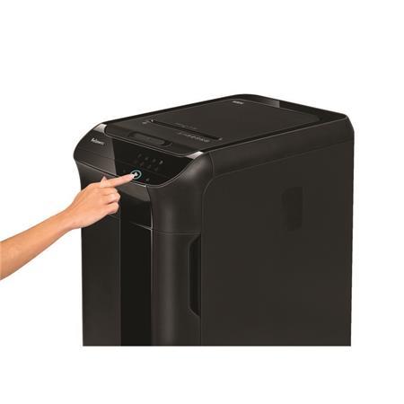 Skartovací stroj, mikro krížový rez, 600 listov, FELLOWES "AutoMax 600M", čierna 6