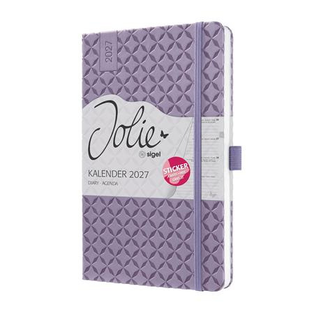 Diár, A5, týždenný, 2027, tvrdá obálka, SIGEL "Jolie", Lavender Purple 1