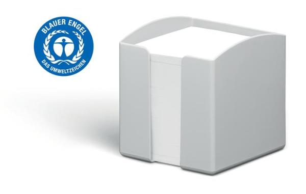 Držiak na papierové bločky, plastový, 100x100 mm, naplnený, DURABLE "ECO", sivá