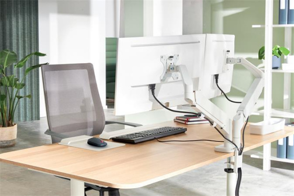 Rameno na dva monitor, LEITZ "Ergo Dual", svetlosivá 7