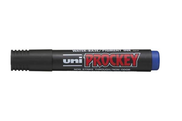 Permanentný popisovač, na báze vody, 1,2-1,8 mm, UNI "Prockey PM-122", modrý 1