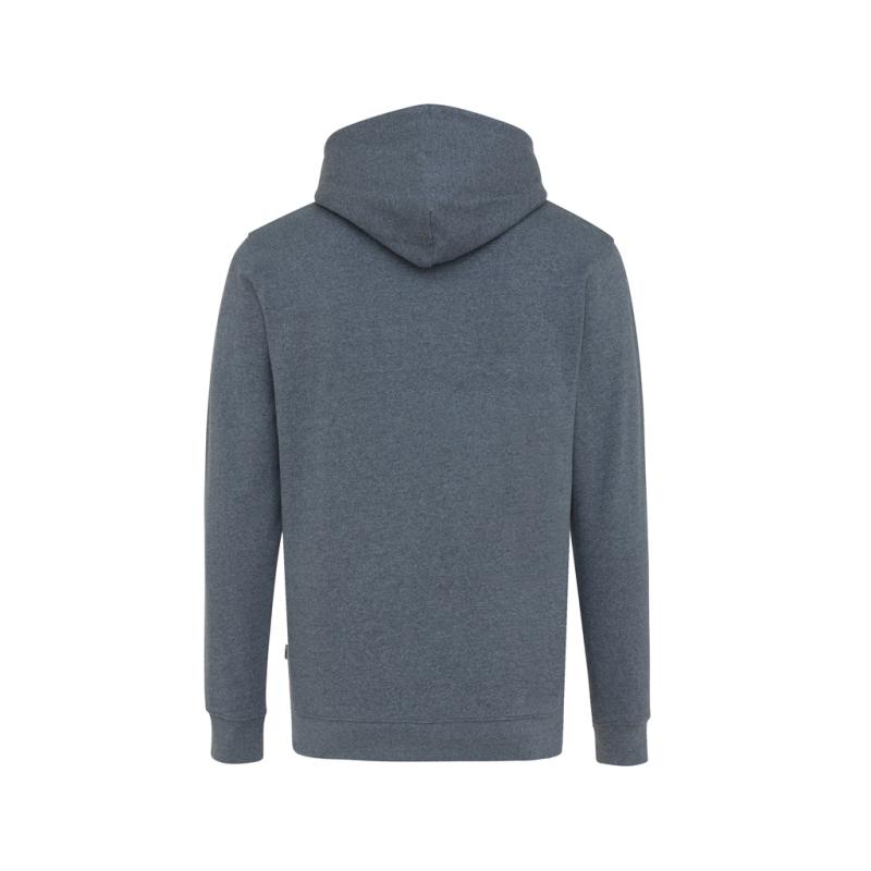 Nefarbená mikina s kapucňou IQONIQ Torres z recykl. bavlny heather navy XL 2