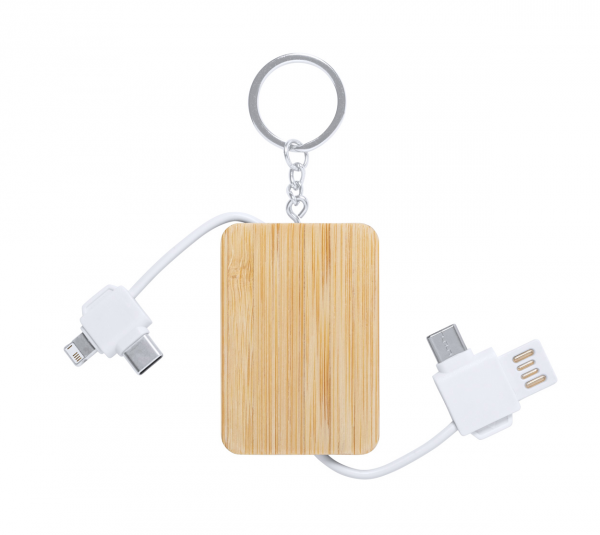 Rusell prívesok na kľúče s USB nabíjacím káblom 1