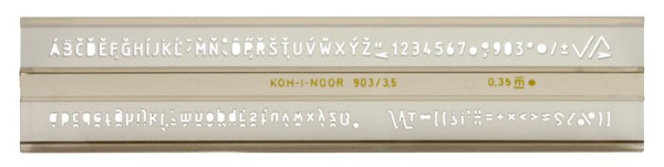 Šablóna na písmená, 3,5 mm, KOH-I-NOOR 1