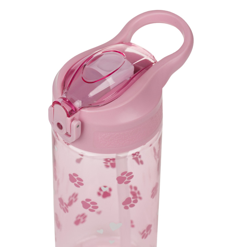 BAAGL Tritanová fľaša na nápoje so slamkou Labky, 500 ml 2