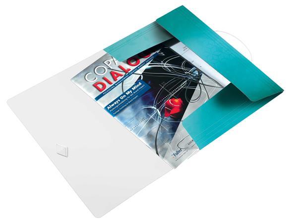 Doska s gumičkou, PP, A4, LEITZ "Wow", ľadovo modrá 4